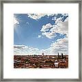 Marrakesh Cityscape And Clouds Framed Print