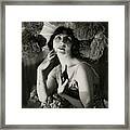 Mary Nash Wearing A Headdress Framed Print