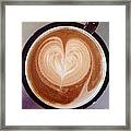 Matter Of Heart Latte Framed Print