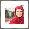 Mature Muslim Woman Framed Print