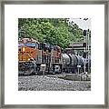 May 21 2014 - Csx Q515 With Bnsf Power At Nortonville Ky Framed Print