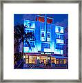 Mcalpin Hotel At Dawn Art Deco- South Beach Miami Beach Florida Framed Print