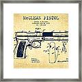 Mcclean Pistol Drawing From 1903 - Vintage Framed Print