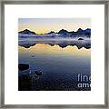 Mcdonald Lake Sunrise Framed Print