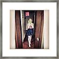 Me In Red, White And Blue Framed Print