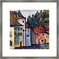 Medieval Village Of St. Ursanne Switzerland Framed Print