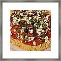 Mediterranean #cauliflowercrust #pizza Framed Print