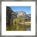 Merced River And Yosemite Falls Framed Print