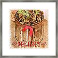 Merry Christmas Barrel Framed Print