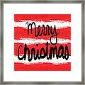 Merry Christmas- Greeting Card Framed Print