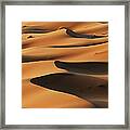 Merzouga Sand Dunes At Sunrise, Sahara Framed Print