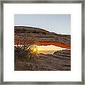 Mesa Arch Sunrise 3 - Canyonlands National Park - Moab Utah Framed Print