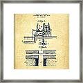 Method Of Drilling Wells Patent From 1906 - Vintage Framed Print