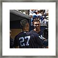 Miami Marlins V New York Yankees Framed Print