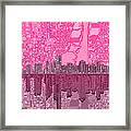 Miami Skyline Abstract 4 Framed Print