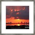 Miami Sunset Framed Print