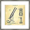 Microscope Patent Drawing From 1865 - Vintage Framed Print