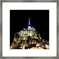 Midnight Mont Saint Michel Framed Print