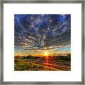 Midwest Sunset After A Storm Framed Print