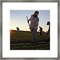 Migrant Workers Farm Crops In Southern Framed Print
