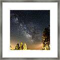 Milky Way From Oldham South Dakota Usa Framed Print