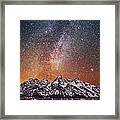 Milky Way Over Grand Teton Framed Print