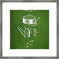 Miners Lamp Holder Patent From 1890 - Green Framed Print