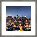 Minneapolis Skyline At Night Framed Print