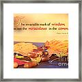 Miraculous In The Common On A Fine Autumn Day Framed Print