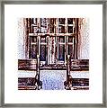 Mission Soledad Window Seating By Diana Sainz Framed Print