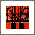 Mississippi River Bridge At Natchez Framed Print
