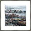 Misty Fields Framed Print