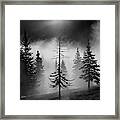 Misty Forest Framed Print