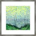 Misty Lake Morning Framed Print