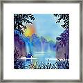 Misty Mooring Framed Print