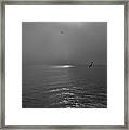 Misty Morning Sunrise On The Bay Framed Print