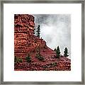 Misty Red Rocks Framed Print