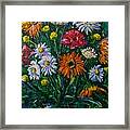 Mixed Flowers Framed Print
