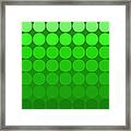Mod Pop  Circles Green Tones Framed Print