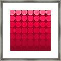 Mod Pop Mid Century Circles Pink To Red Framed Print