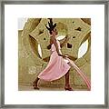 Model By Carved Window In Jericho Framed Print