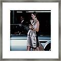 Model Wearing A Chester Now Ensemble By A Car Framed Print