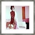 Model Wearing Dress By Hannah Troy Framed Print