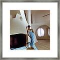 Model Wearing Dress By Pat Sandler Framed Print