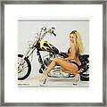Models And Motorcycles_l Framed Print