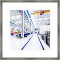 Modern Factory & Aisle Framed Print