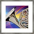 Modern French Horn Photograph In Color 3437.02 Framed Print