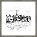 Monhegan Village 1987 Framed Print