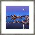 Mono Lake Moon Rise Framed Print