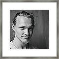 Monochrome Portrait Of A Cool And Framed Print